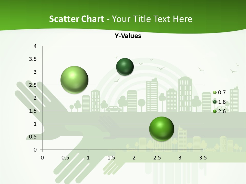 A Green Powerpoint Presentation With A City In The Background PowerPoint Template