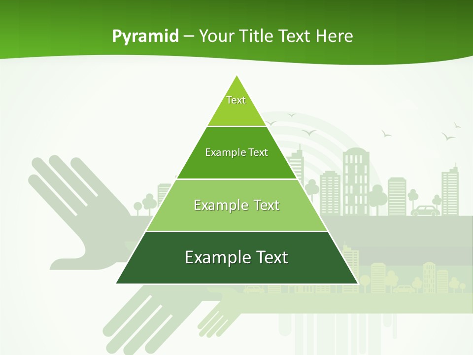 A Green Powerpoint Presentation With A City In The Background PowerPoint Template