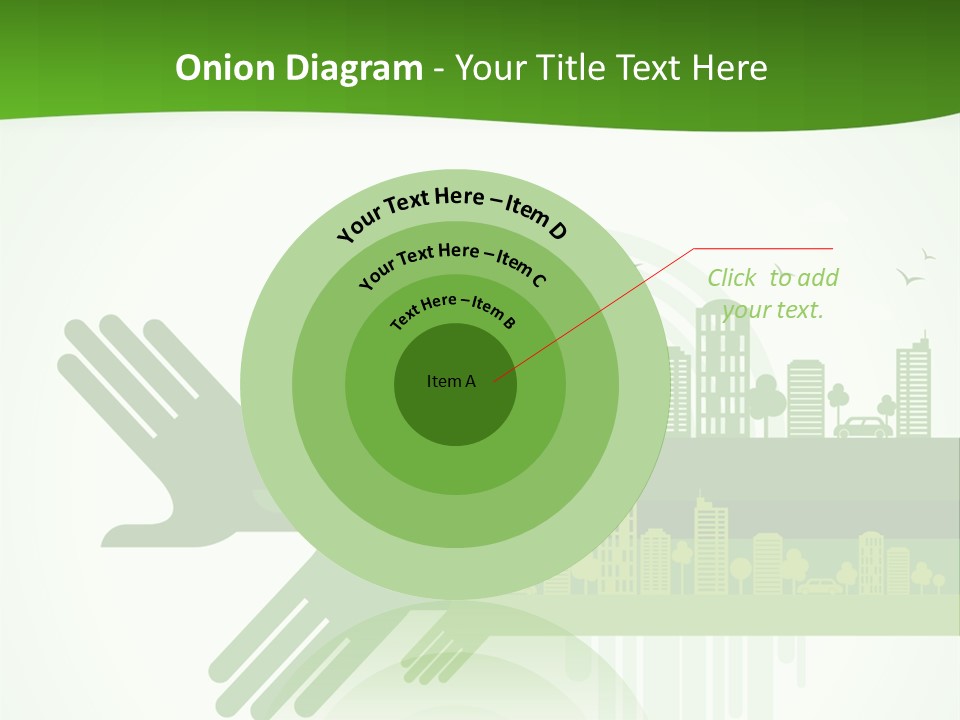 A Green Powerpoint Presentation With A City In The Background PowerPoint Template