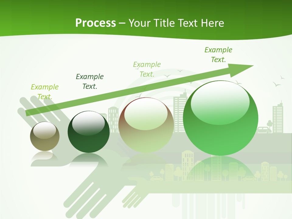 A Green Powerpoint Presentation With A City In The Background PowerPoint Template