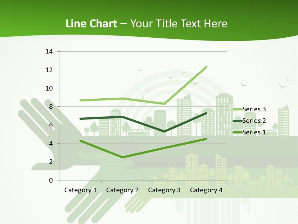 A Green Powerpoint Presentation With A City In The Background PowerPoint Template