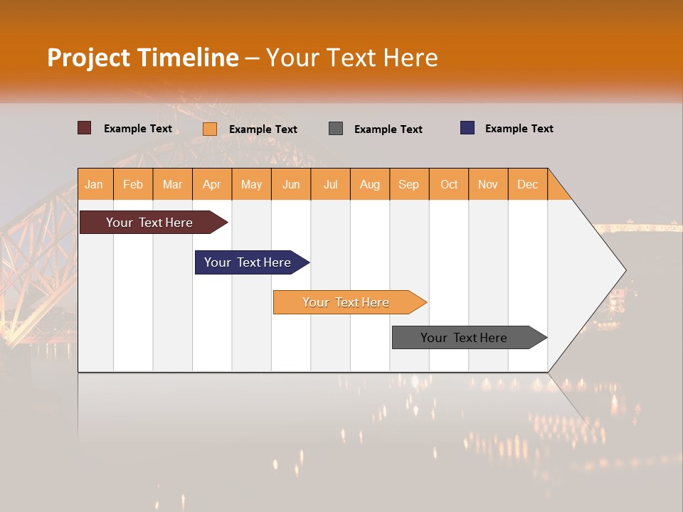 A Bridge Over A Body Of Water At Night PowerPoint Template