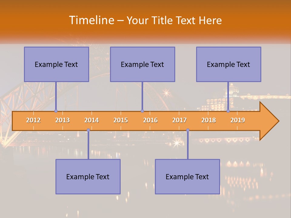 A Bridge Over A Body Of Water At Night PowerPoint Template