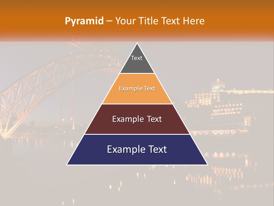 A Bridge Over A Body Of Water At Night PowerPoint Template