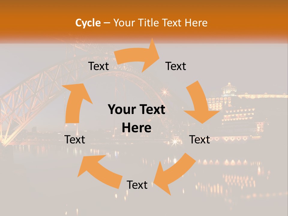 A Bridge Over A Body Of Water At Night PowerPoint Template