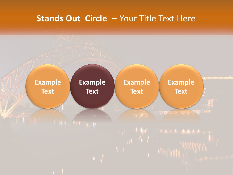 A Bridge Over A Body Of Water At Night PowerPoint Template