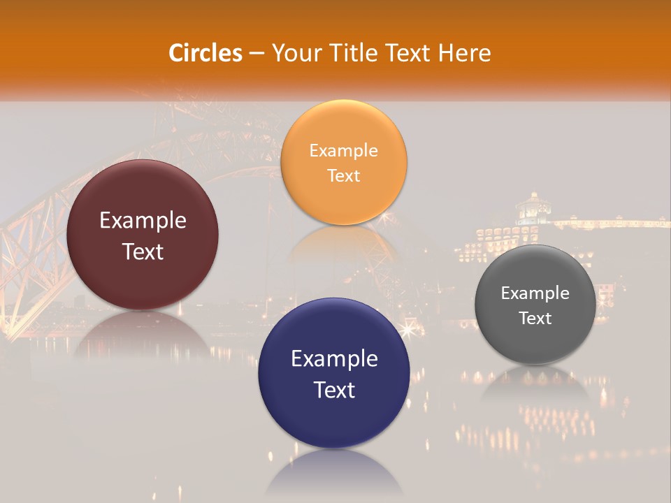 A Bridge Over A Body Of Water At Night PowerPoint Template