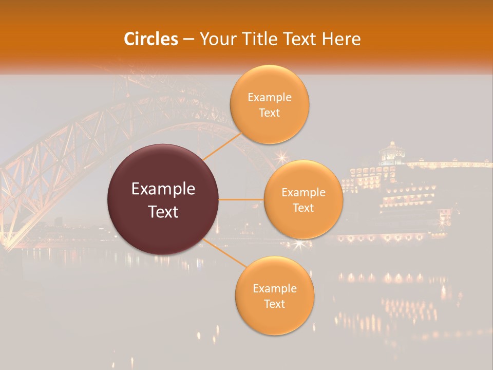 A Bridge Over A Body Of Water At Night PowerPoint Template