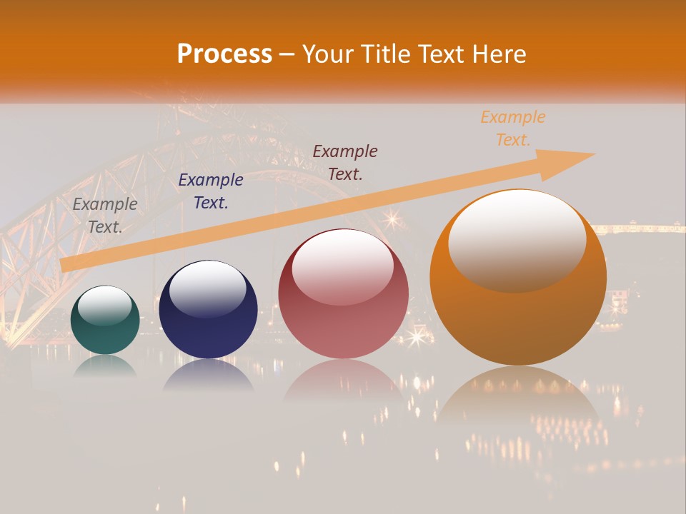 A Bridge Over A Body Of Water At Night PowerPoint Template