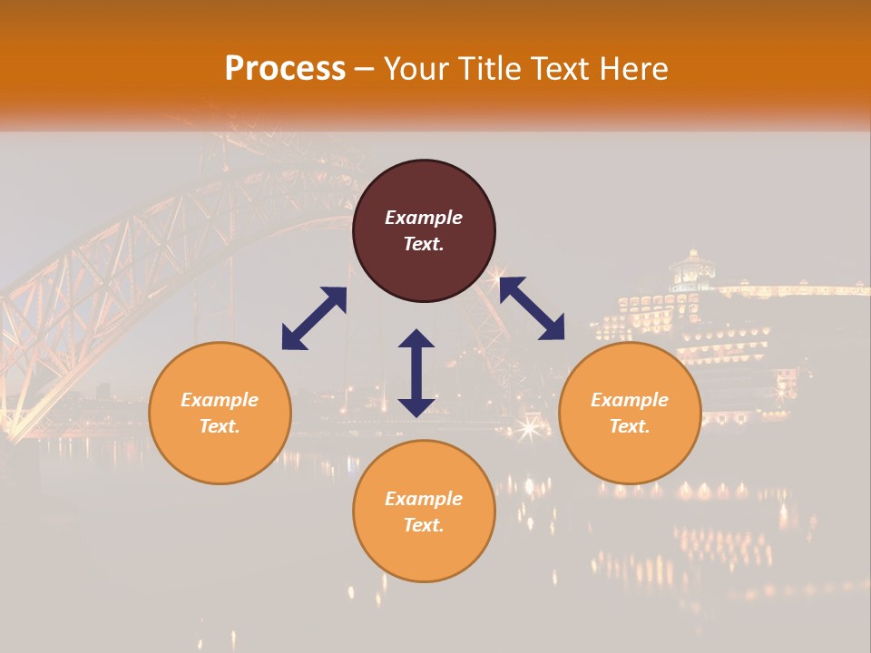 A Bridge Over A Body Of Water At Night PowerPoint Template