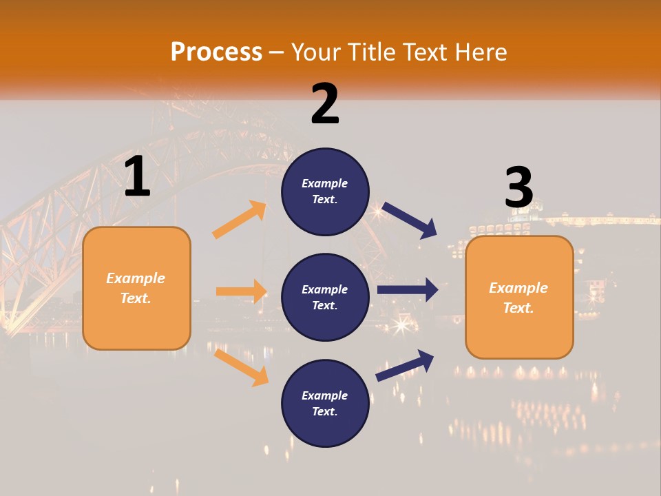 A Bridge Over A Body Of Water At Night PowerPoint Template