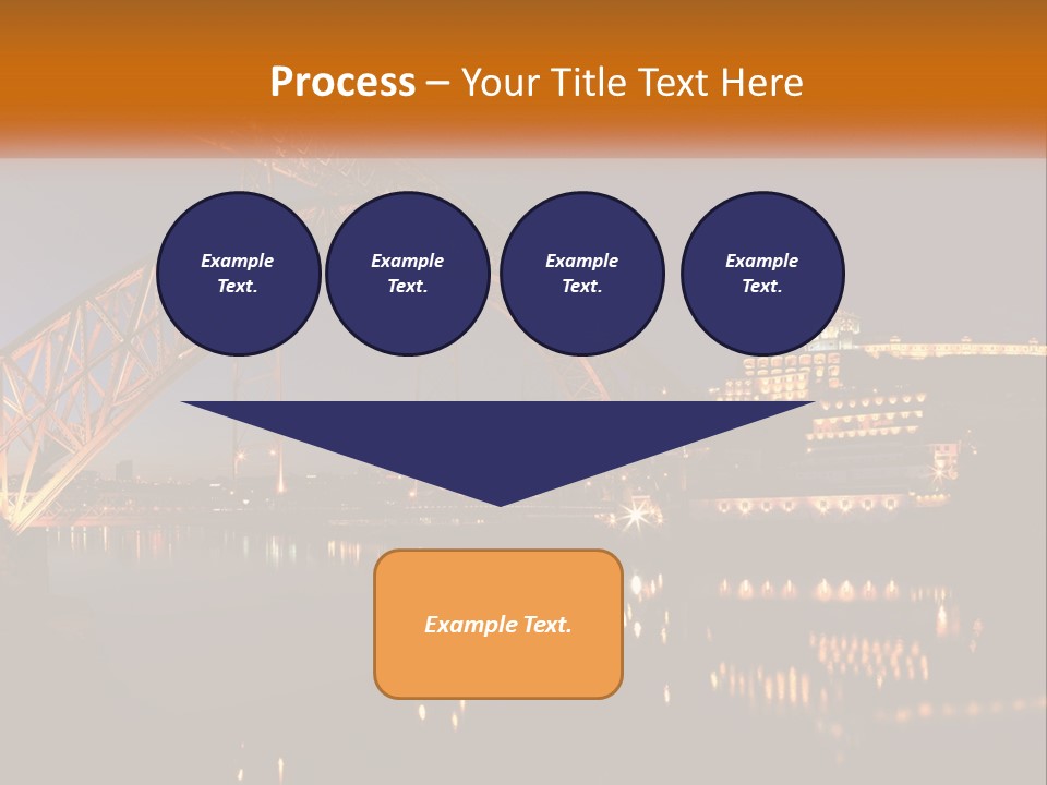 A Bridge Over A Body Of Water At Night PowerPoint Template