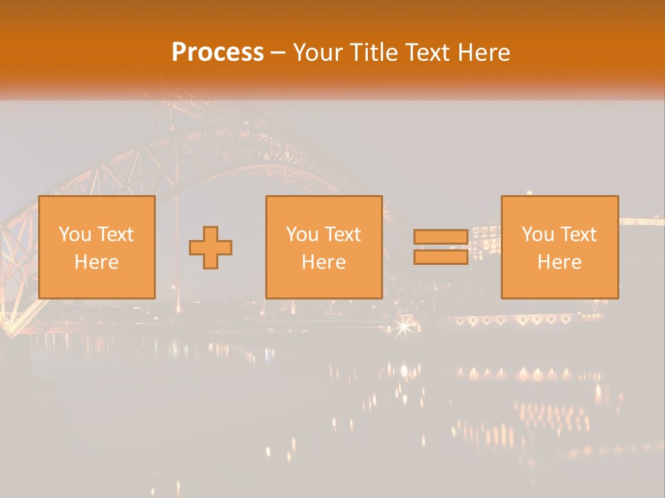 A Bridge Over A Body Of Water At Night PowerPoint Template