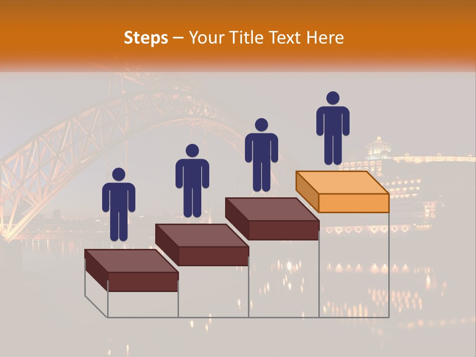 A Bridge Over A Body Of Water At Night PowerPoint Template