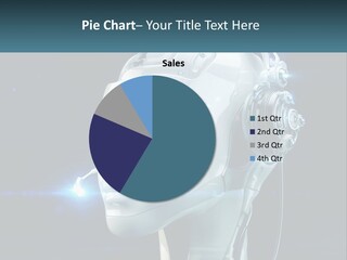 A Robot With Headphones Is Shown In This Powerpoint Presentation PowerPoint Template