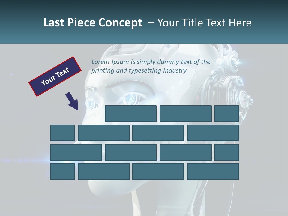 A Robot With Headphones Is Shown In This Powerpoint Presentation PowerPoint Template