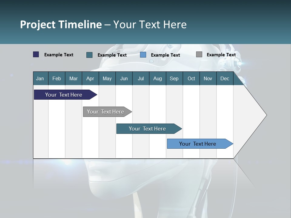 A Robot With Headphones Is Shown In This Powerpoint Presentation PowerPoint Template