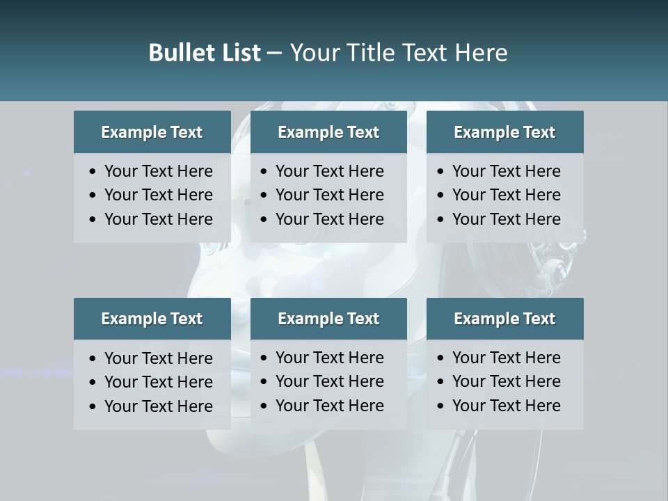 A Robot With Headphones Is Shown In This Powerpoint Presentation PowerPoint Template