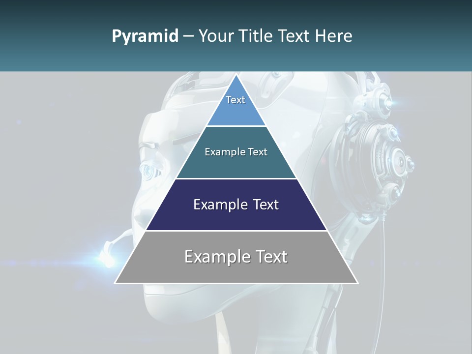 A Robot With Headphones Is Shown In This Powerpoint Presentation PowerPoint Template