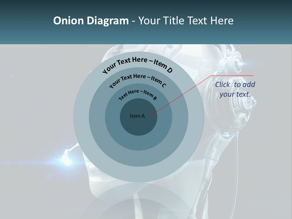 A Robot With Headphones Is Shown In This Powerpoint Presentation PowerPoint Template