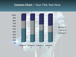 A Robot With Headphones Is Shown In This Powerpoint Presentation PowerPoint Template