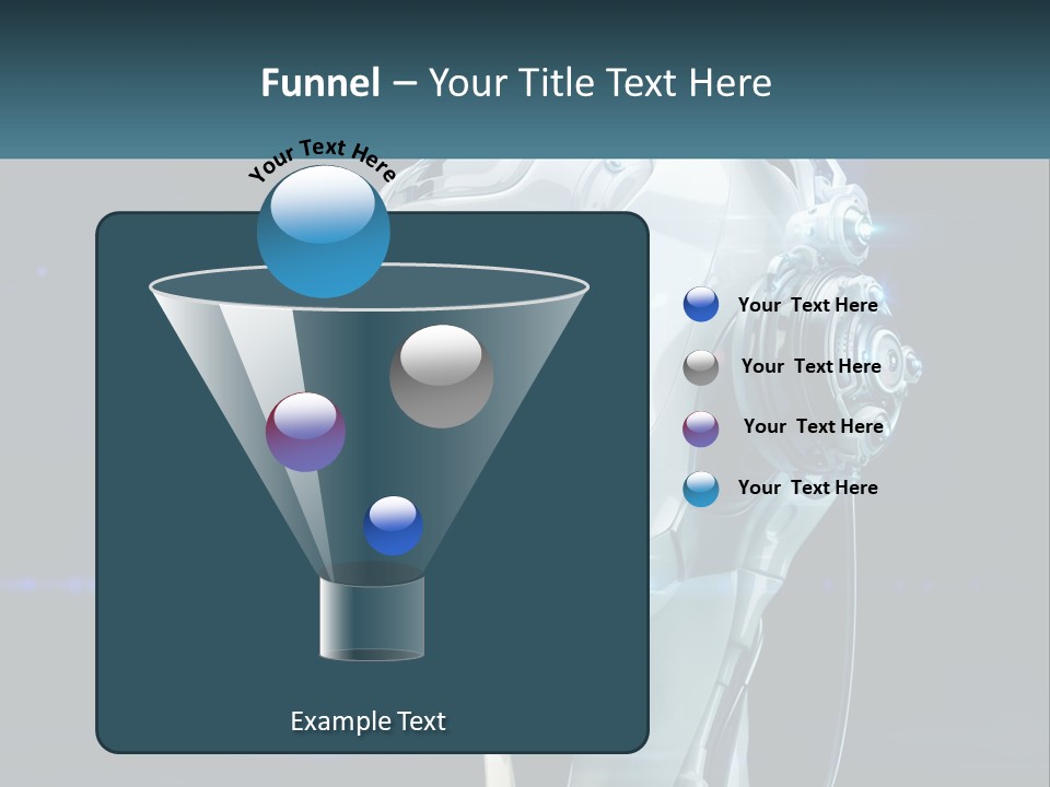 A Robot With Headphones Is Shown In This Powerpoint Presentation PowerPoint Template