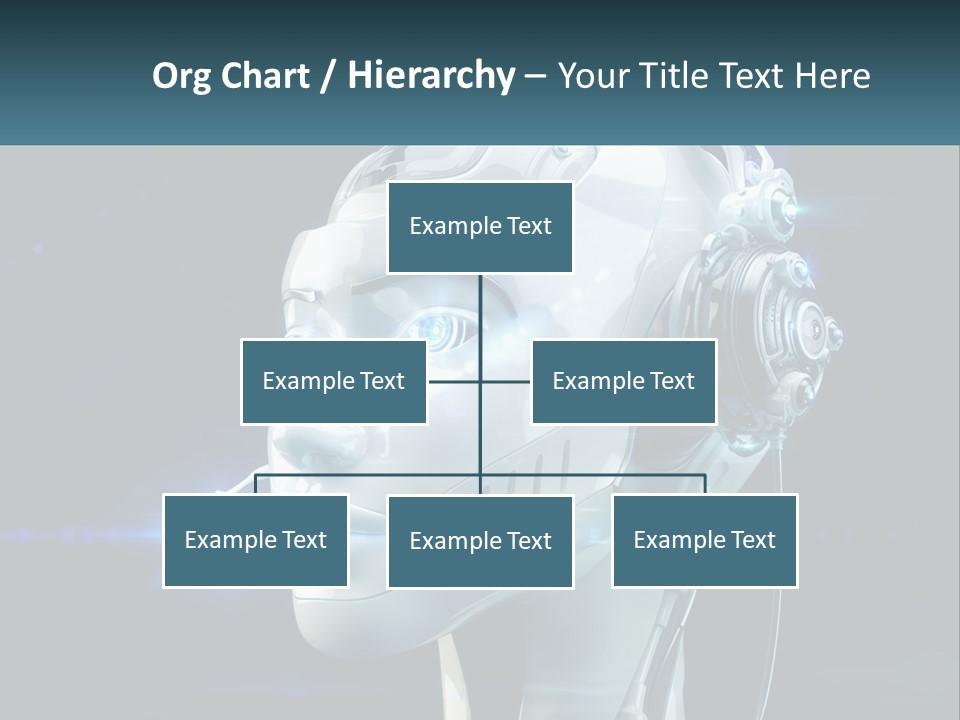 A Robot With Headphones Is Shown In This Powerpoint Presentation PowerPoint Template