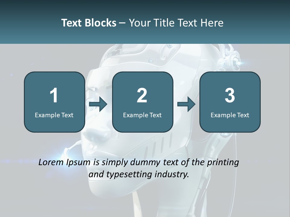 A Robot With Headphones Is Shown In This Powerpoint Presentation PowerPoint Template