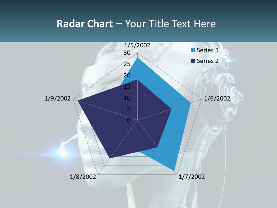 A Robot With Headphones Is Shown In This Powerpoint Presentation PowerPoint Template