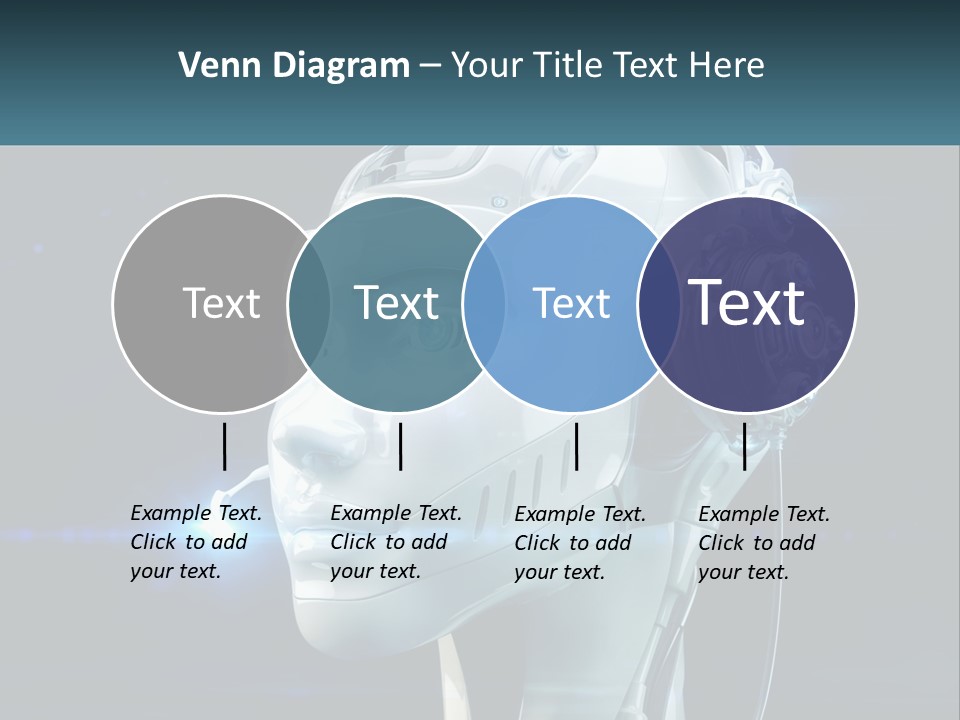 A Robot With Headphones Is Shown In This Powerpoint Presentation PowerPoint Template