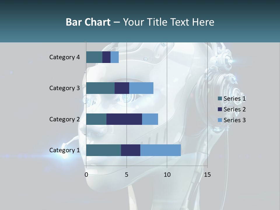 A Robot With Headphones Is Shown In This Powerpoint Presentation PowerPoint Template