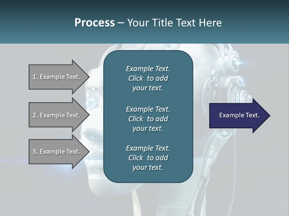 A Robot With Headphones Is Shown In This Powerpoint Presentation PowerPoint Template