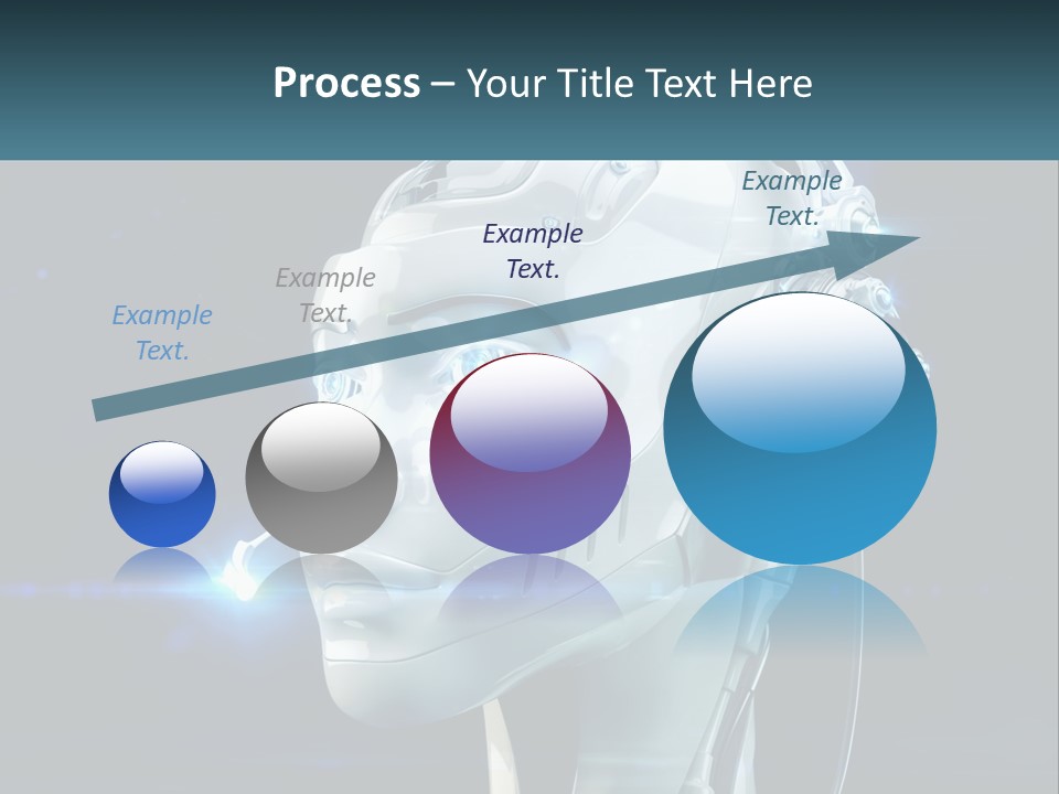 A Robot With Headphones Is Shown In This Powerpoint Presentation PowerPoint Template