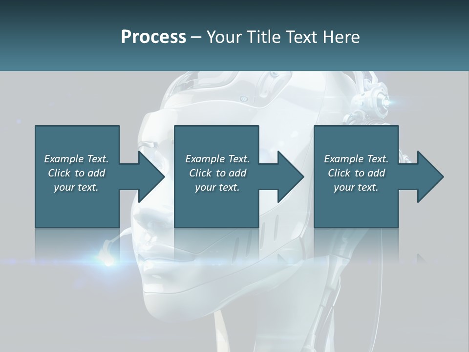 A Robot With Headphones Is Shown In This Powerpoint Presentation PowerPoint Template
