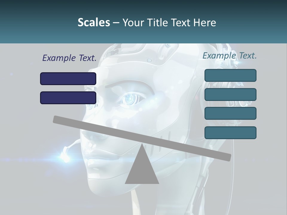 A Robot With Headphones Is Shown In This Powerpoint Presentation PowerPoint Template