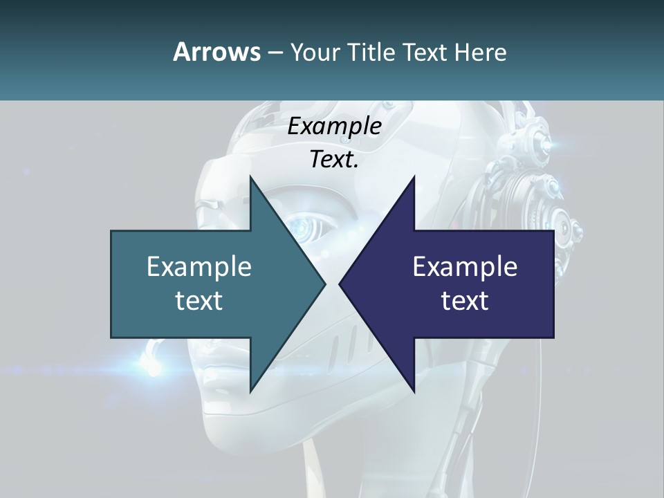 A Robot With Headphones Is Shown In This Powerpoint Presentation PowerPoint Template
