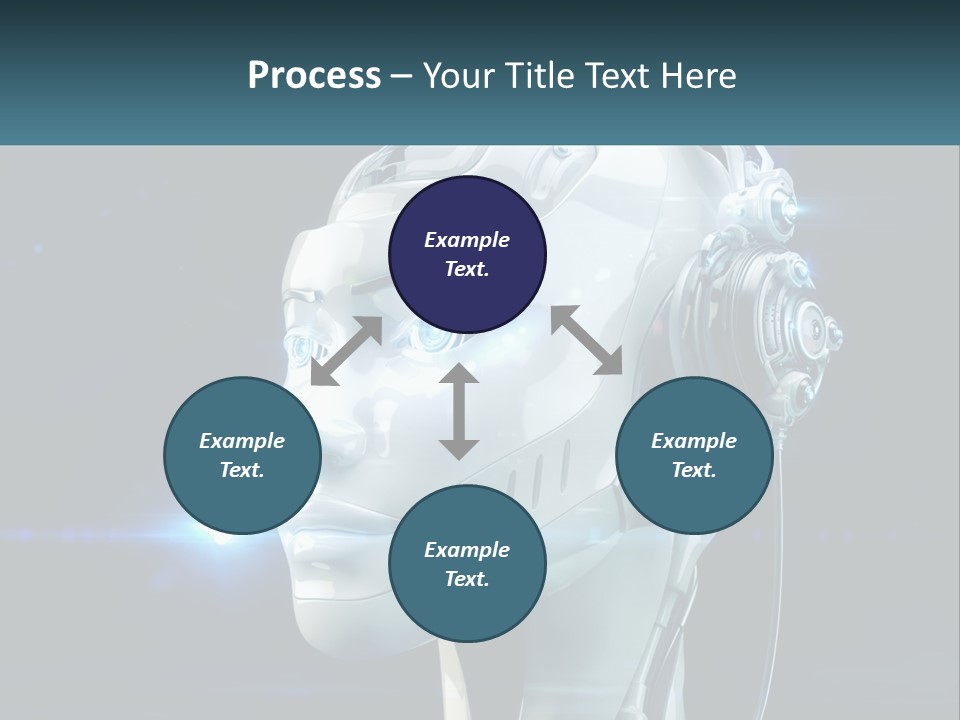 A Robot With Headphones Is Shown In This Powerpoint Presentation PowerPoint Template