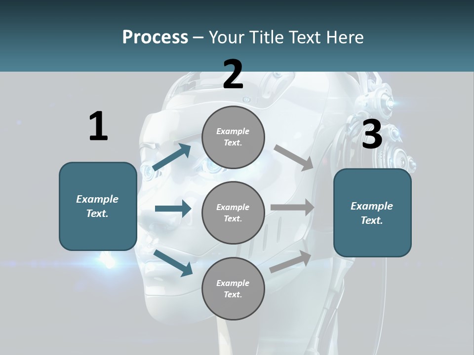 A Robot With Headphones Is Shown In This Powerpoint Presentation PowerPoint Template