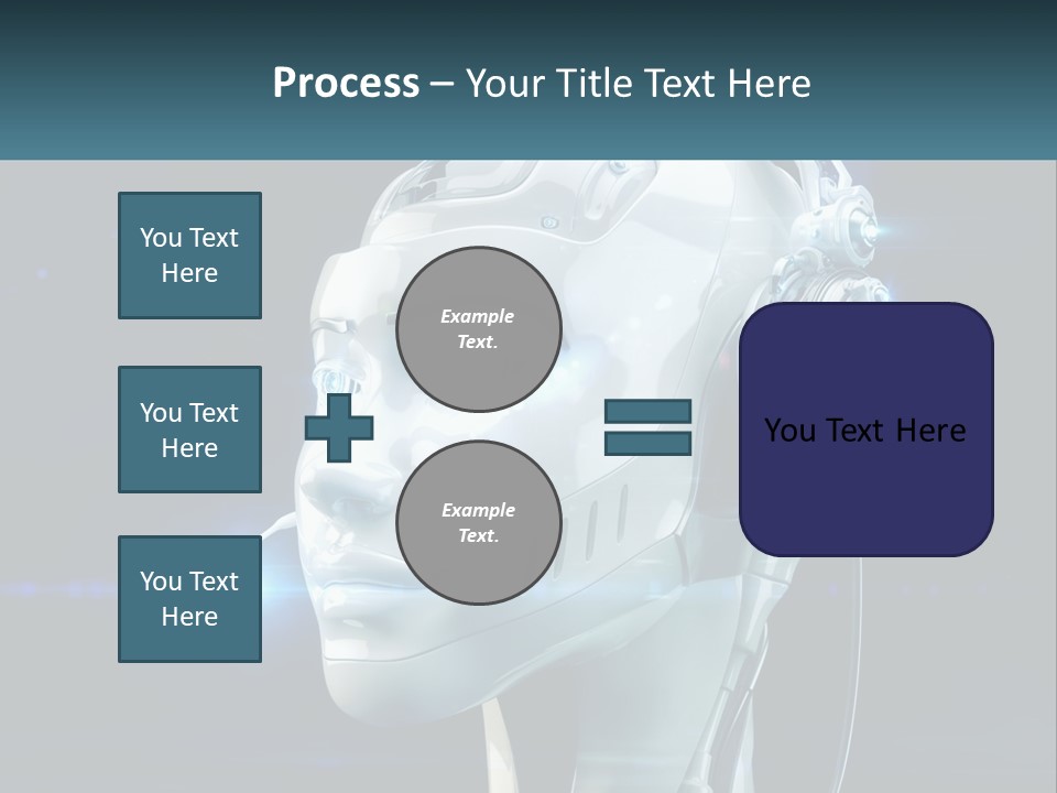A Robot With Headphones Is Shown In This Powerpoint Presentation PowerPoint Template