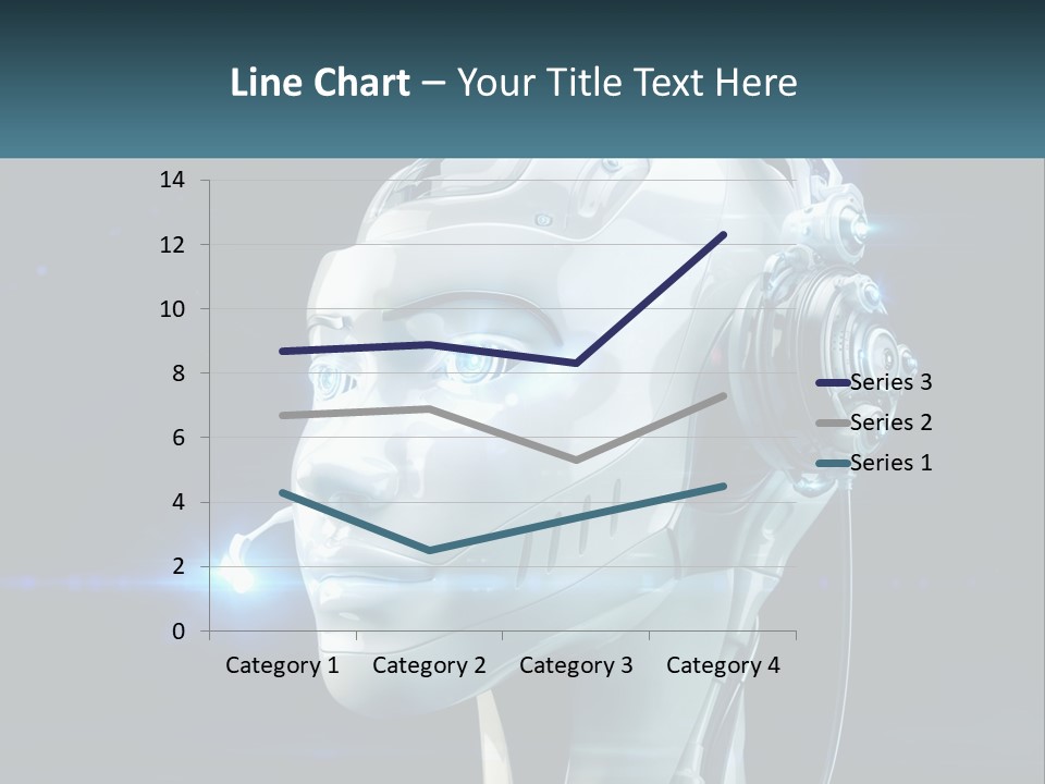 A Robot With Headphones Is Shown In This Powerpoint Presentation PowerPoint Template