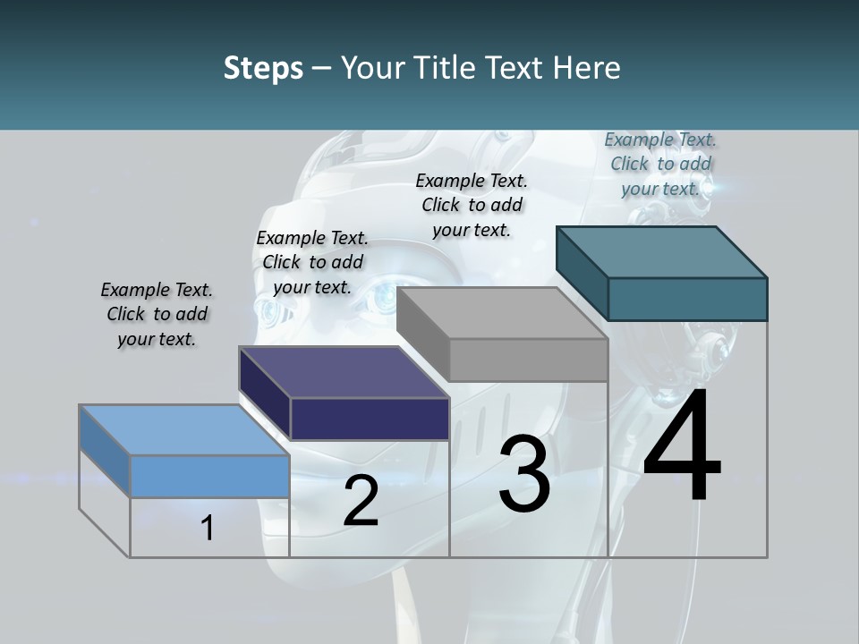 A Robot With Headphones Is Shown In This Powerpoint Presentation PowerPoint Template