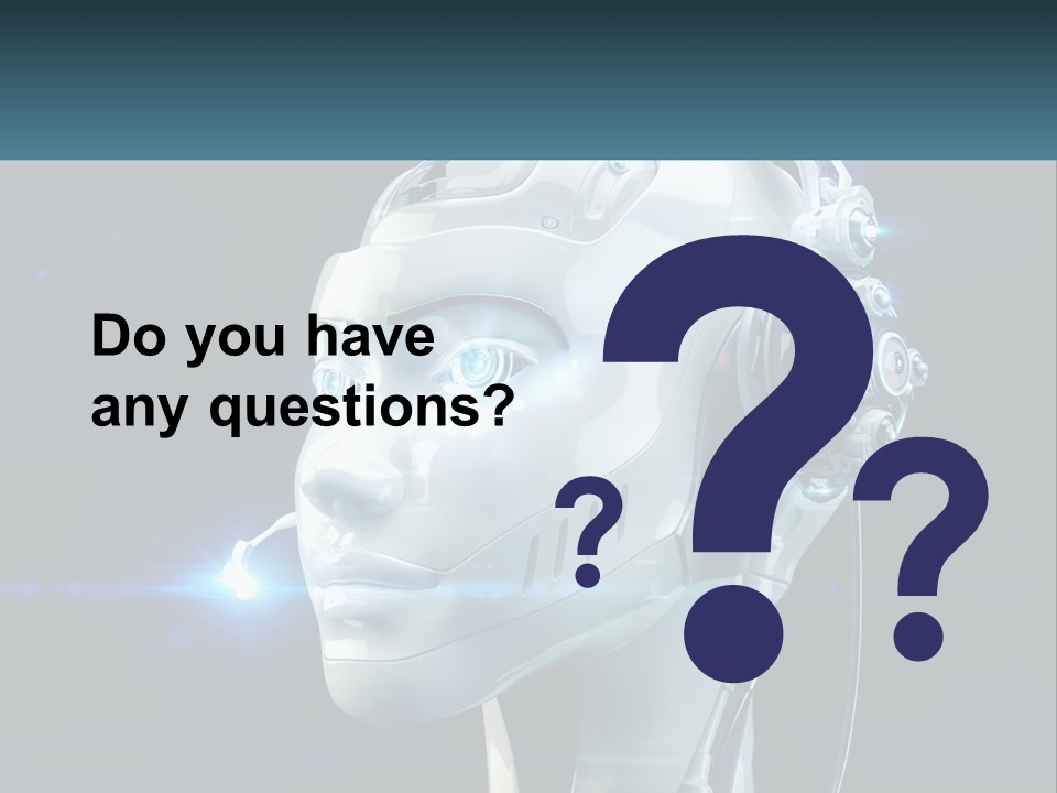 A Robot With Headphones Is Shown In This Powerpoint Presentation PowerPoint Template