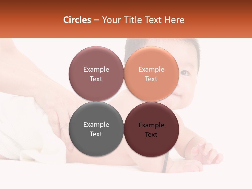 A Baby Laying On Its Back With A Person Holding It PowerPoint Template