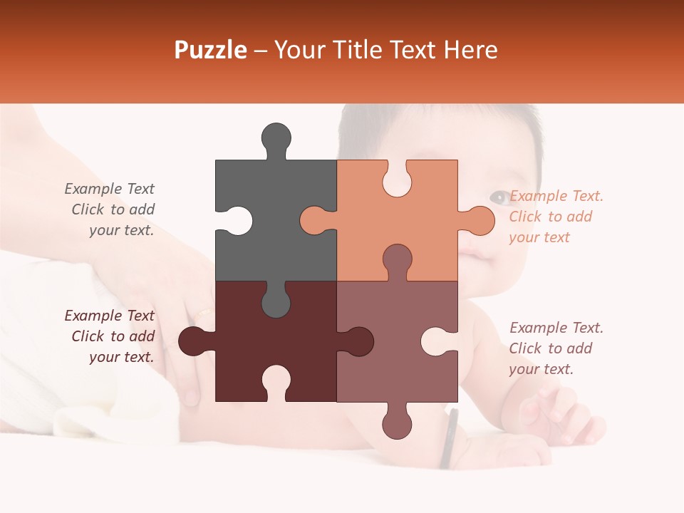 A Baby Laying On Its Back With A Person Holding It PowerPoint Template