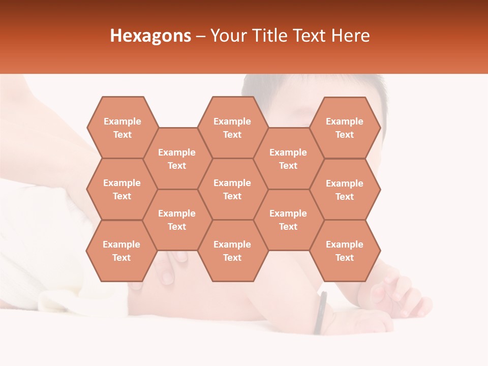 A Baby Laying On Its Back With A Person Holding It PowerPoint Template