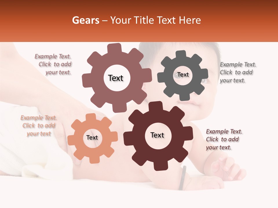 A Baby Laying On Its Back With A Person Holding It PowerPoint Template