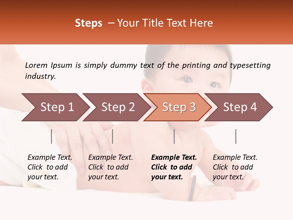 A Baby Laying On Its Back With A Person Holding It PowerPoint Template