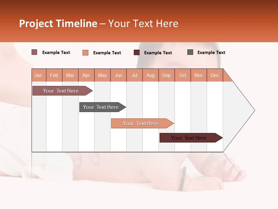 A Baby Laying On Its Back With A Person Holding It PowerPoint Template
