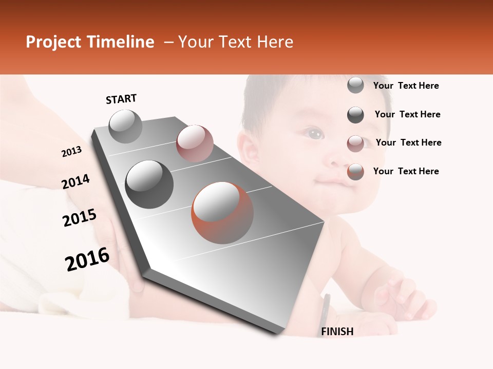A Baby Laying On Its Back With A Person Holding It PowerPoint Template