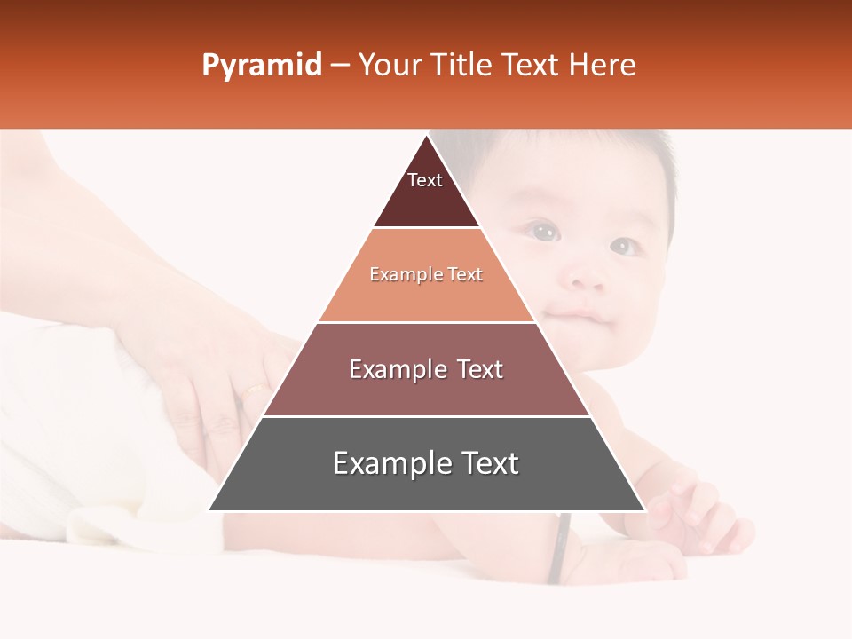 A Baby Laying On Its Back With A Person Holding It PowerPoint Template